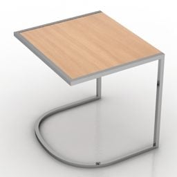 طاولة جانبية للسرير موديل Stylist باللون الأبيض والأسود ثلاثية الأبعاد