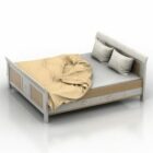 Двуспальная кровать с подушкой