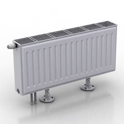 Conjunto de equipamiento doméstico de radiador de acero modelo 3d