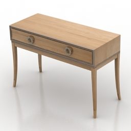 Elegant Antique Wood Table 3d model