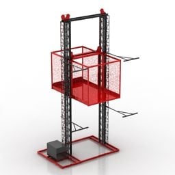 엘리베이터 자동차 리프트 3d 모델