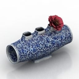Horizontal Vase Decorative 3d model