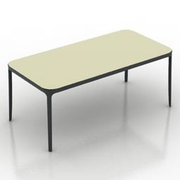 דגם תלת מימד של מסגרת פלדה לשולחן מלבני