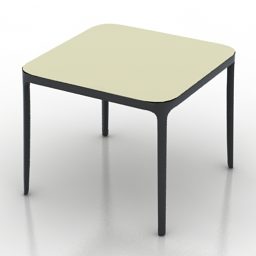 Modello 3d del tavolo quadrato con bordo liscio