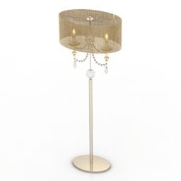 Torchere-Lampe im goldenen Stil, 3D-Modell