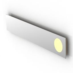 Miroir rectangulaire avec lampe à l'intérieur modèle 3D