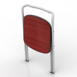Składane krzesło z drewna Model 3D