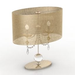 Lámpara de mesa dorada modelo 3d