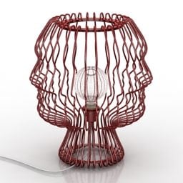 Lamp Face Shade Wire Frame 3d model