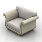 Eleganter Sessel mit gebogenem Arm