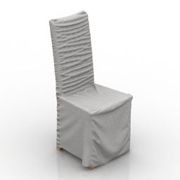 Šedý látkový potah na židli 3D model