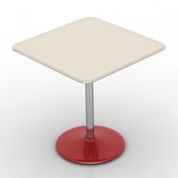 โต๊ะกาแฟพลาสติกขากลมโมเดล 3 มิติ
