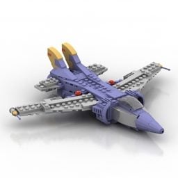 खिलौना लेगो थंडर एयरक्राफ्ट 3डी मॉडल