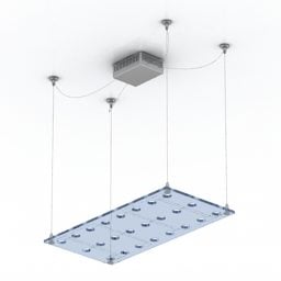 Hengende taklampe rektangulær form 3d-modell