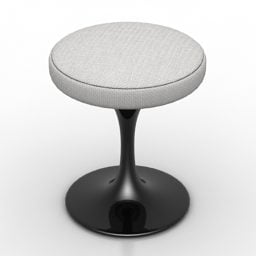 Ratanová židle Stůl se skleněnou deskou 3D model