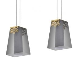 Dual Luster Lamp Grey Shade