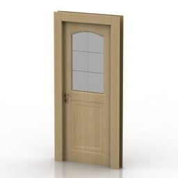 Puerta de madera estilo antiguo modelo 3d
