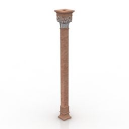 Klassiek kolom-3D-model in Marokkaanse stijl