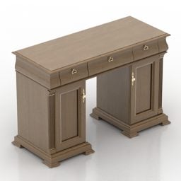 Working Table With Under Cabinet 3d model