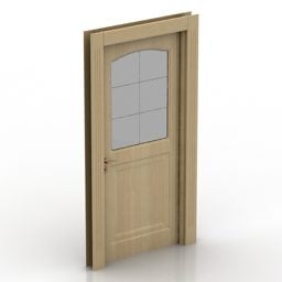 Office Door Wooden Frame 3d model