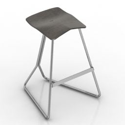 Outdoor Steel Chair 3d modell