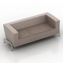 Sofa Upholstered Brown Fabric