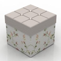 Box Seat Tufted Top 3d modell
