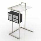 Glass Table Petite With Drawers