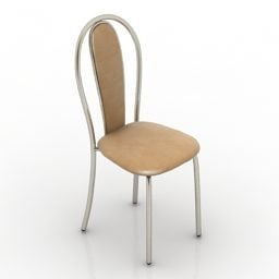 Bar Chair Curved Back 3d model
