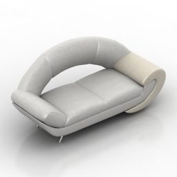 Stylist Upholstered Sofa 3d model