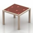 منصة طاولة خشبية مربعة