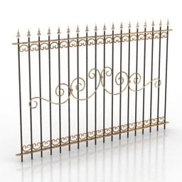 Brass Fence Wrought Iron 3d model