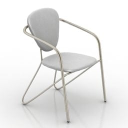 White Deckchair Outdoor Furniture 3d model