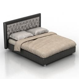 布張りのベッドセット3Dモデル