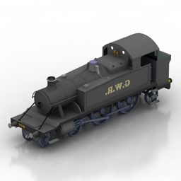 Locomotive Steam Engine 3d model