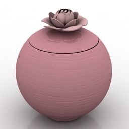 球形瓷花瓶装饰3d模型