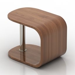 Gebogenes Sitzholzmaterial 3D-Modell