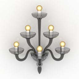 Sconce Lampe Candle Shape 3d modell