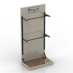 Modelo 3d de rack de exibição de mercado