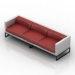 Sofa Bench Three Seats With Steel Frame