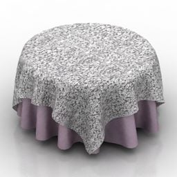 Tablecloth Round Shape 3d model
