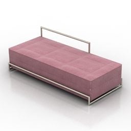 דגם תלת מימד מבד מיטת מושב מודרני
