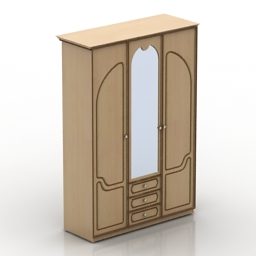 Garderobe Vintage Carved Style 3d-modell
