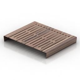 Stylist Bed Wooden Pallet 3d model