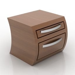 Nightstand Curved Shape 3d model