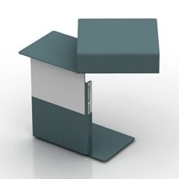 Meja Kopi Rotan Luar Ruangan model 3d