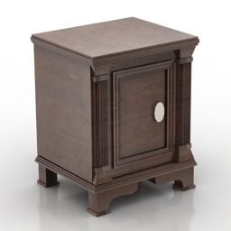 Single Noční stolek Walnut 3D model