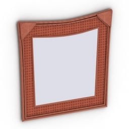 Spiegel rechteckiger Rahmen 3D-Modell