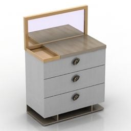 Working Table With Under Cabinet 3d model