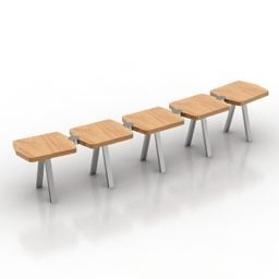 Waiting Bench Chair Transform Shape 3d model